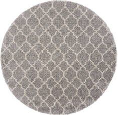 Nourison Amore Grey Round 7 to 8 ft Polypropylene Carpet 140741