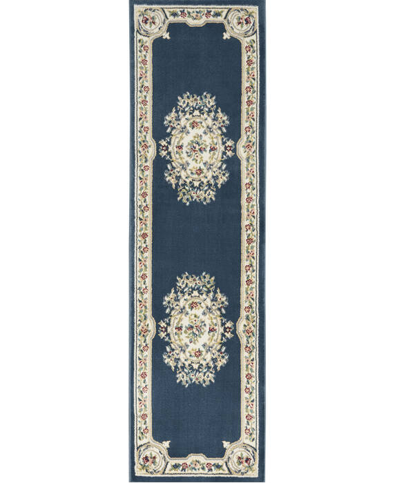 Nourison Aubusson Blue Runner 22 X 120 Area Rug 805-140809 Image 0