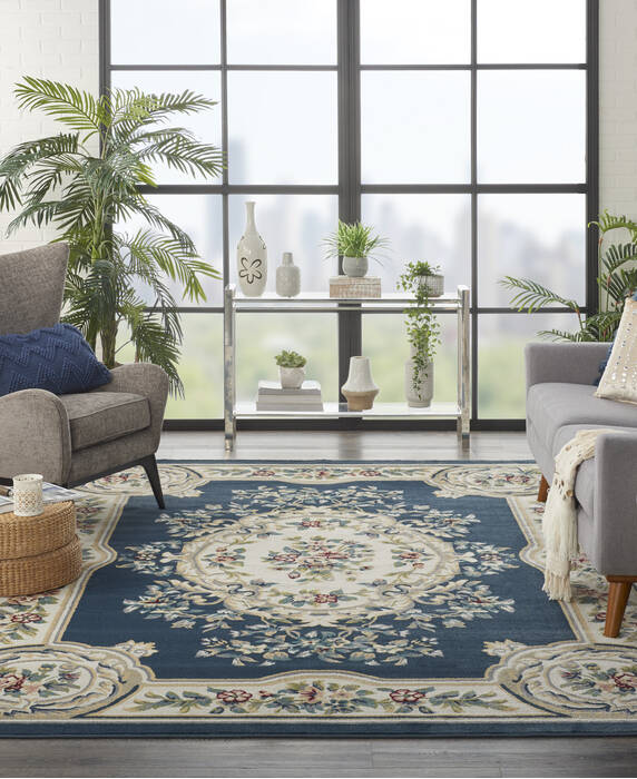 Nourison Aubusson Blue 710 X 106 Area Rug 805-140814 Image 3