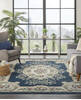 Nourison Aubusson Blue 710 X 106 Area Rug 805-140814 Thumb 3