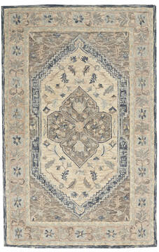 Nourison Bahari Grey 5'0" X 7'0" Area Rug  805-140839