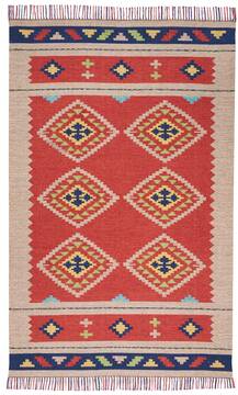Nourison Baja Red Rectangle 5x7 ft Polyester Carpet 140870
