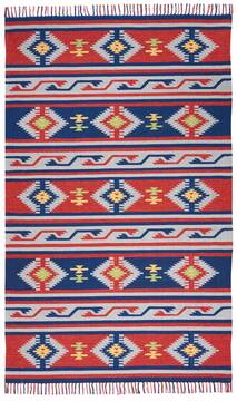 Nourison Baja Blue Rectangle 5x7 ft Polyester Carpet 140879