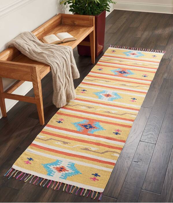 Nourison Baja Yellow Runner 23 X 76 Area Rug 805-140887 Image 3