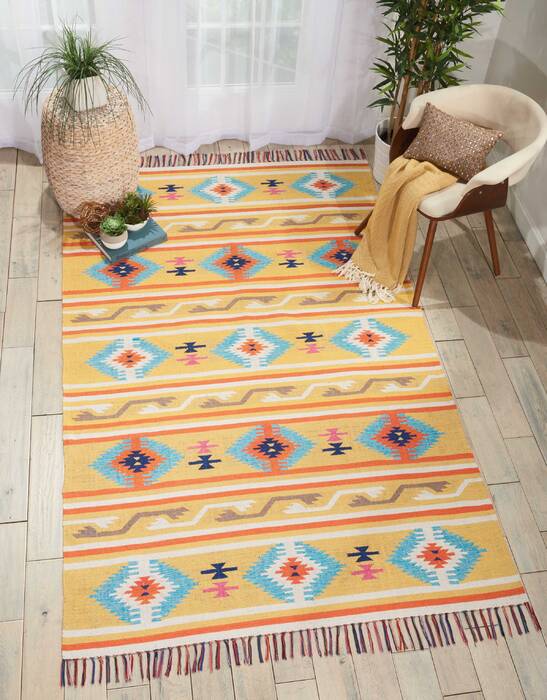 Nourison Baja Yellow 80 X 100 Area Rug 805-140891 Image 3