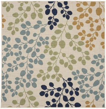 Nourison Caribbean Beige Square 5'3" X 5'3" Area Rug  805-140915