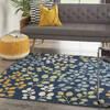 Nourison Caribbean Blue Square 53 X 53 Area Rug  805-140916 Thumb 3