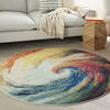 Nourison Celestial Multicolor Round 40 X 40 Area Rug  805-140960 Thumb 3