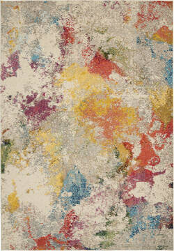 Nourison Celestial Beige Rectangle 6x9 ft Polypropylene Carpet 140968
