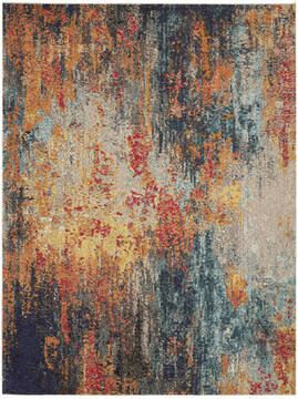 Nourison Celestial Multicolor Rectangle 8x10 ft Polypropylene Carpet 140972