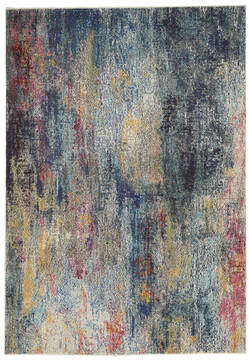 Nourison Celestial Multicolor Rectangle 5x7 ft Polypropylene Carpet 140974
