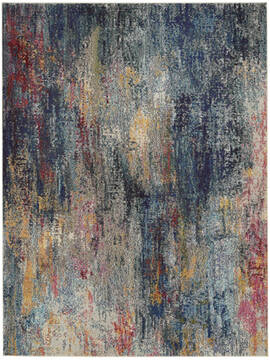 Nourison Celestial Multicolor Rectangle 8x10 ft Polypropylene Carpet 140975