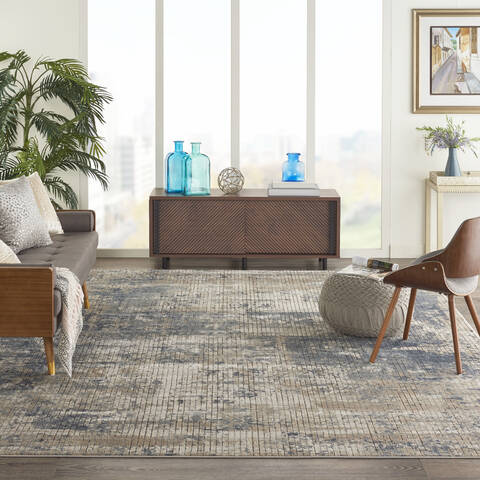 Nourison Concerto Blue 810 X 1110 Area Rug 805-140991 Image 3