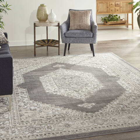 Nourison Cyrus Grey 710 X 910 Area Rug 805-141058 Image 3