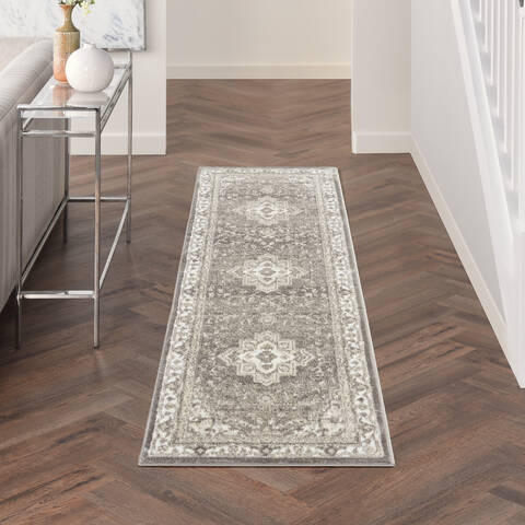 Nourison Cyrus Grey Runner 22 X 76 Area Rug 805-141083 Image 3
