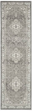 Nourison Cyrus Grey Runner 6 to 9 ft Polypropylene Carpet 141083