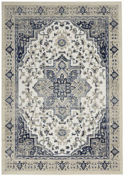 Nourison Cyrus Beige Rectangle 5x7 ft Polypropylene Carpet 141090