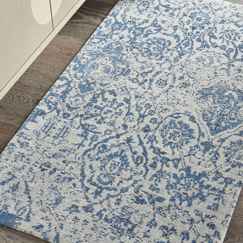 Nourison Damask Blue 23 X 39 Area Rug 805-141108 Image 4