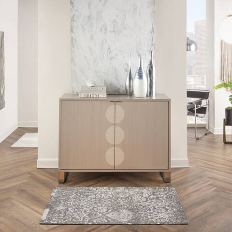 Nourison Damask Grey 23 X 39 Area Rug 805-141115 Image 3
