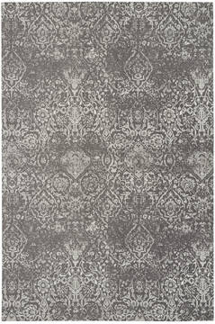 Nourison Damask Grey Rectangle 6x9 ft Polyester Carpet 141119