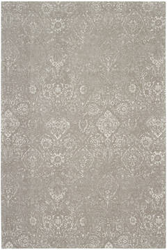 Nourison Damask Grey Rectangle 6x9 ft Polyester Carpet 141127