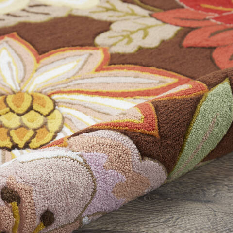 Nourison Fantasy Brown Round 56 X 56 Area Rug 805-141181 Image 2