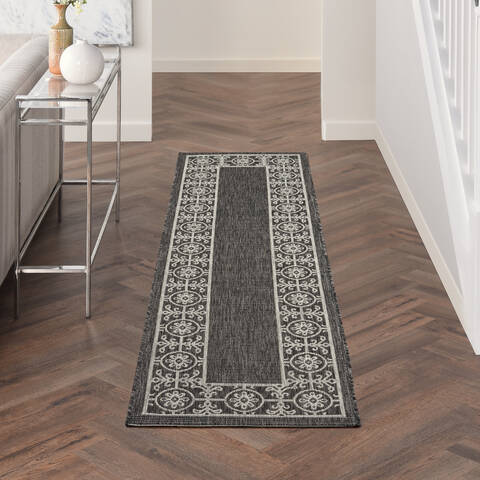 Nourison Garden Party Grey Runner 22 X 76 Area Rug 805-141191 Image 3