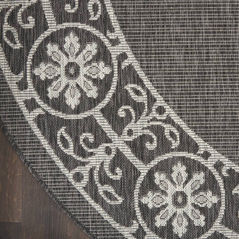 Nourison Garden Party Grey Round 53 X 53 Area Rug 805-141192 Image 1