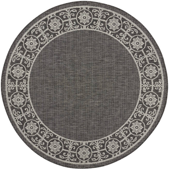 Nourison Garden Party Grey Round 53 X 53 Area Rug 805-141192 Image 0