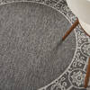 Nourison Garden Party Grey Round 53 X 53 Area Rug 805-141192 Thumb 4