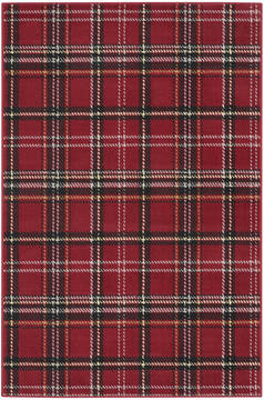 Nourison Grafix Red Rectangle 4x6 ft Polypropylene Carpet 141221