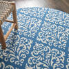 Nourison Grafix Blue Round 53 X 53 Area Rug 805-141223 Thumb 4
