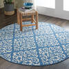 Nourison Grafix Blue Round 53 X 53 Area Rug  805-141223 Thumb 5