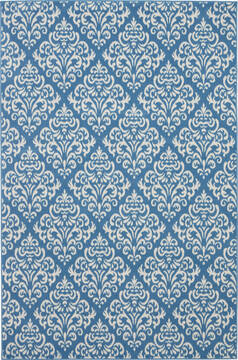Nourison Grafix Blue Rectangle 6x9 ft Polypropylene Carpet 141224
