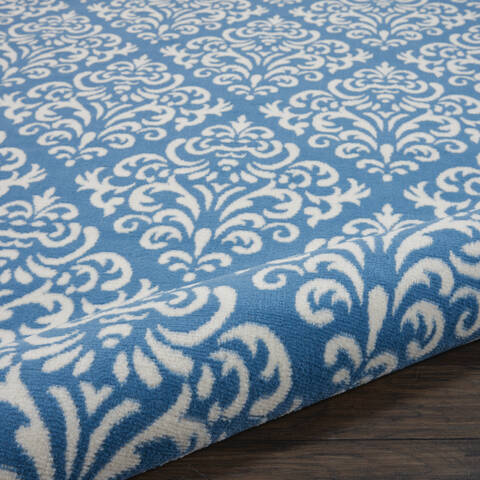 Nourison Grafix Blue Round 80 X 80 Area Rug 805-141225 Image 2
