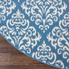 Nourison Grafix Blue Round 80 X 80 Area Rug 805-141225 Thumb 1