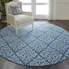 Nourison Grafix Blue Round 80 X 80 Area Rug  805-141225 Thumb 3