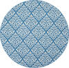 Nourison Grafix Blue Round 80 X 80 Area Rug  805-141225 Thumb 0