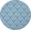 Nourison Grafix Blue Round 80 X 80 Area Rug 805-141225 Thumb 0