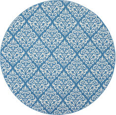 Nourison Grafix Blue Round 7 to 8 ft Polypropylene Carpet 141225