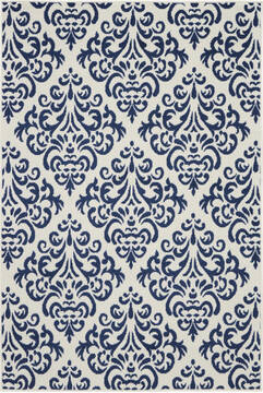Nourison Grafix White Rectangle 4x6 ft Polypropylene Carpet 141227