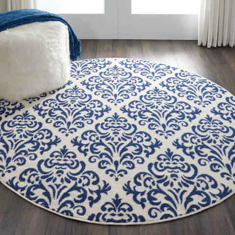 Nourison Grafix White Round 53 X 53 Area Rug 805-141228 Image 3
