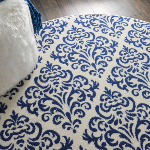 Nourison Grafix White Round 53 X 53 Area Rug 805-141228 Image 4