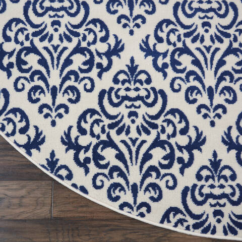 Nourison Grafix White Round 80 X 80 Area Rug 805-141230 Image 1
