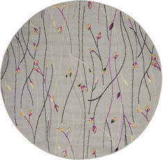Nourison Grafix Grey Round 5'3" X 5'3" Area Rug  805-141243