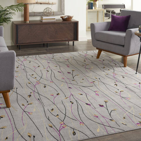 Nourison Grafix Grey 70 X 100 Area Rug 805-141245 Image 3