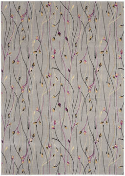 Nourison Grafix Grey Rectangle 7x10 ft Polypropylene Carpet 141245