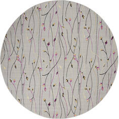 Nourison Grafix Grey Round 7 to 8 ft Polypropylene Carpet 141246