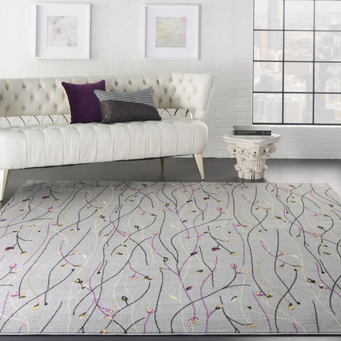 Nourison Grafix Grey 86 X 120 Area Rug 805-141247 Image 3