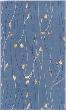 Nourison Grafix Blue Rectangle 3x5 ft Polypropylene Carpet 141249